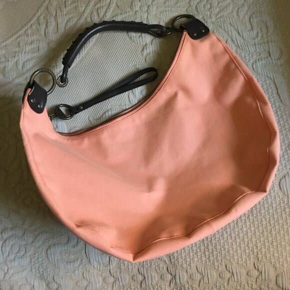 GAP Y2K Coral Pink 100% Cotton Canvas Shoulder Bag - Picture 3 of 16